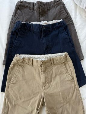 JCrew, Crewcuts Boys Stretch Chino Pants in Tan and Navy, size boys 12